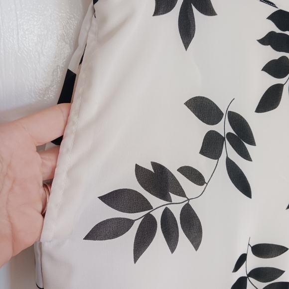 Women's Monroe & Main Sheer White/Black Pants Set Size L lightweight boho cruise - Picture 10 of 12